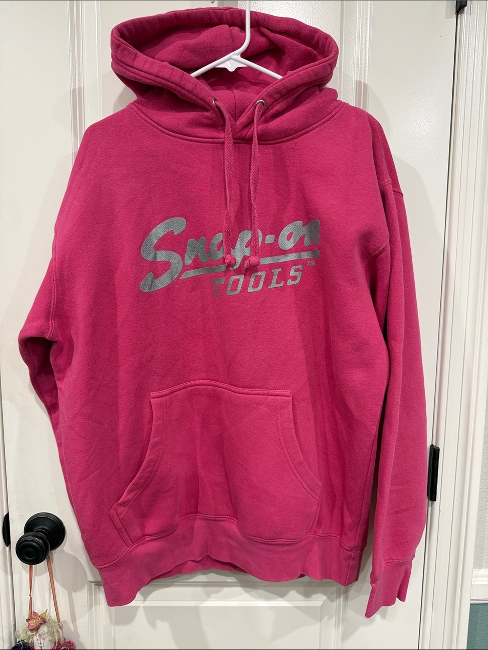 Snap Tools Unisex Crewneck Hoodie in Bright Pink